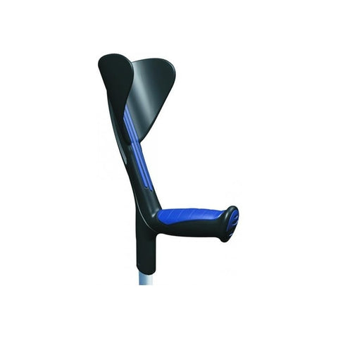 Muleta de aluminio con puño anatómico de goma color azul