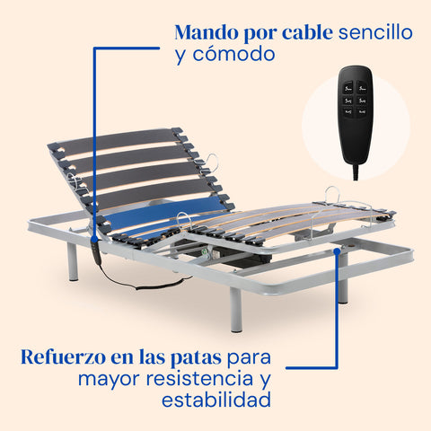 Cama articulada con colchón Sanitario HR impermeable