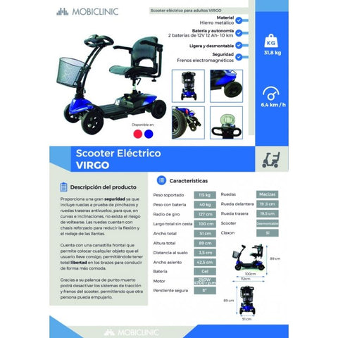 Scooter eléctrico para movilidad reducida Virgo
